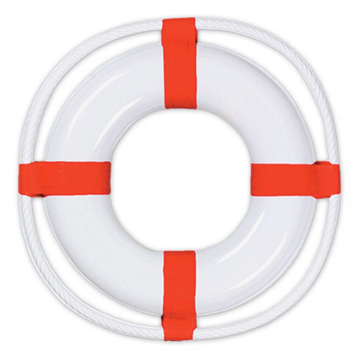 Party Central Club Pack of 24 White and Orange Nautical Life Preserver Party Decorations 23&#x22;