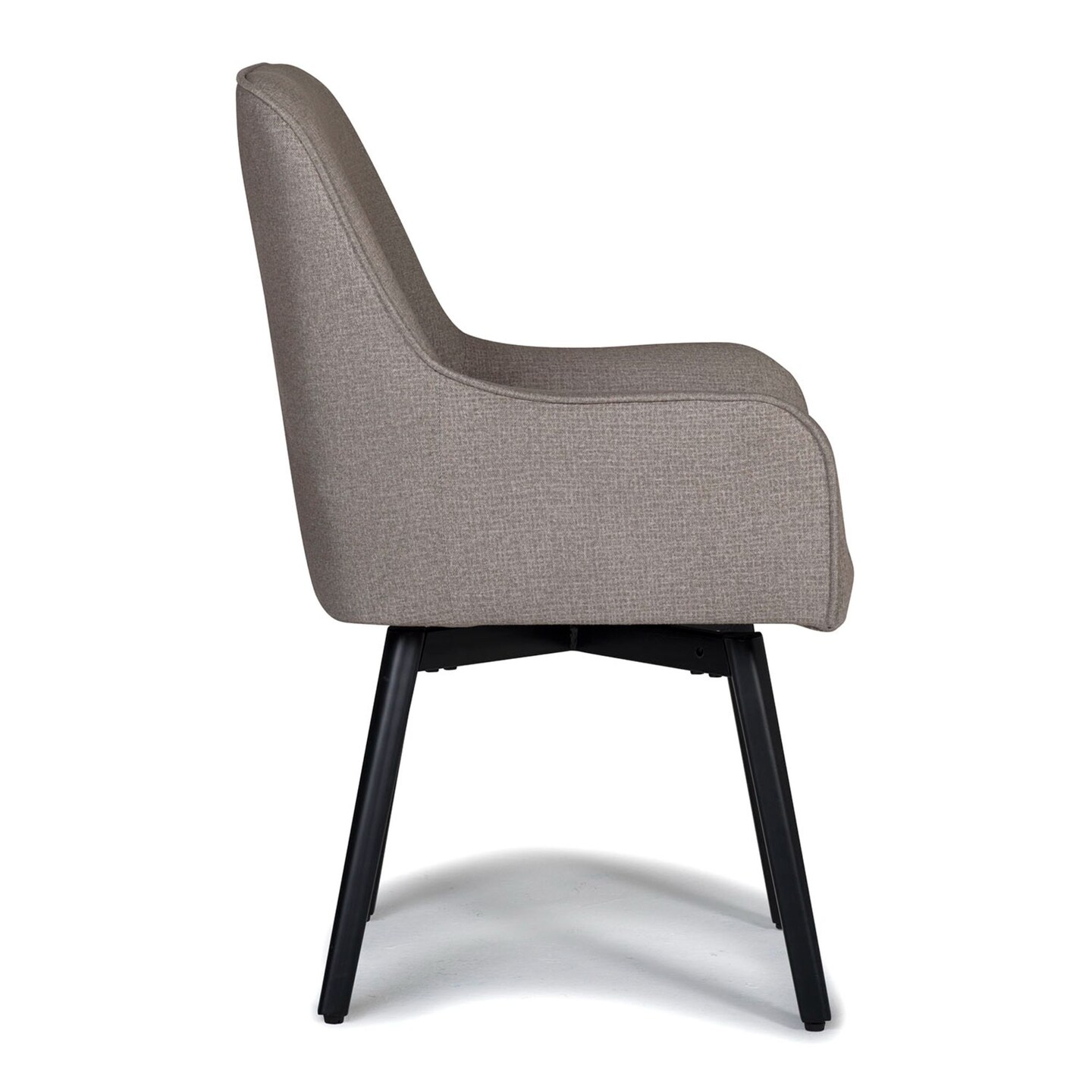 Studio Designs Home Spire Luxe Swivel Dining / Office Chair with Arms and Metal Legs in Camel Brown