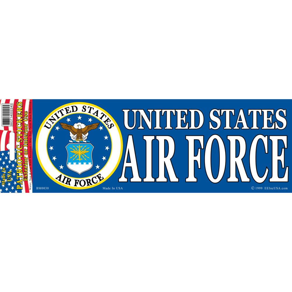 U.S. Air Force Bumper Sticker 3-1/4&#x22;X9&#x22;