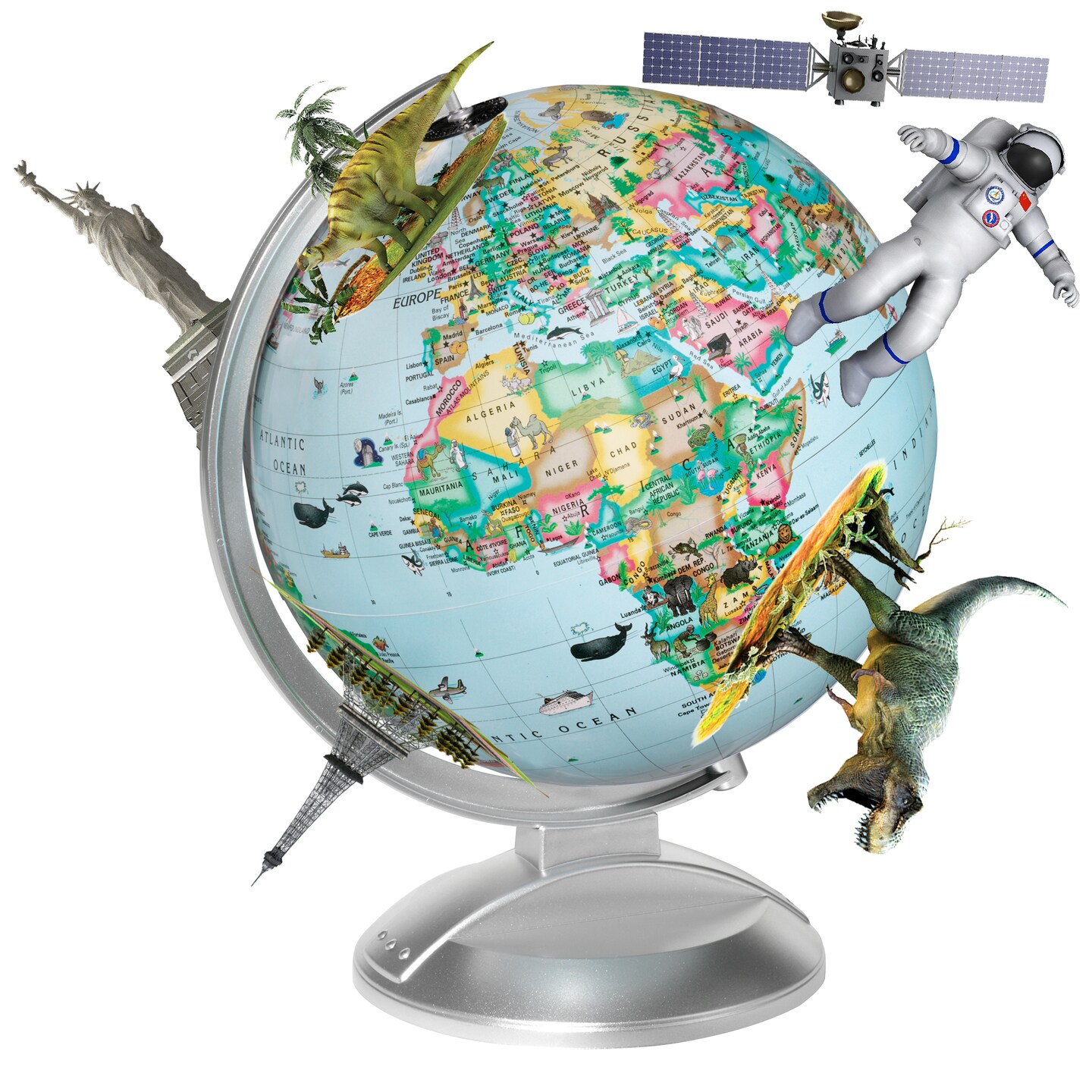 Globe 4 Kids 10" Diameter Illuminated Globe with Augmented Reality