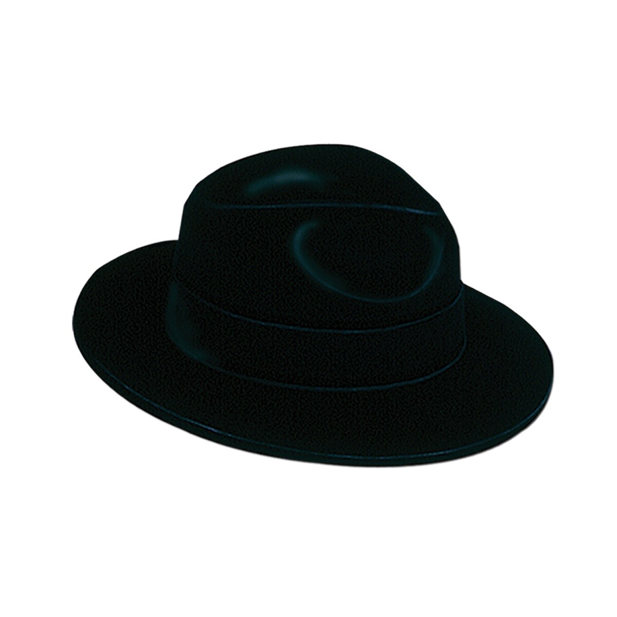 Party Central Club Pack of 24 Black Roaring 20's Velour Fedora Hats