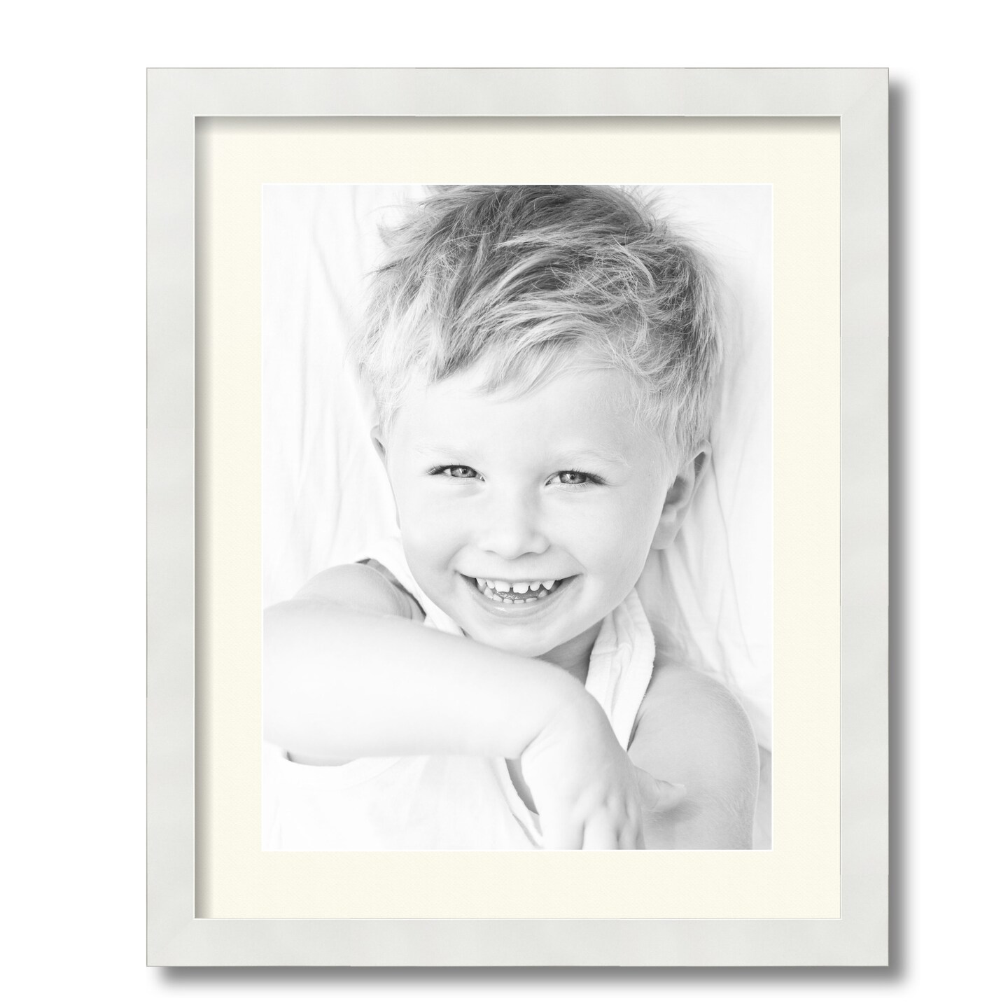 ArtToFrames 17x21" Matted Picture Frame with 13x17" Single Mat Photo Opening Framed in 1.25" White and 2" Mat (FWM-3966-17x21)
