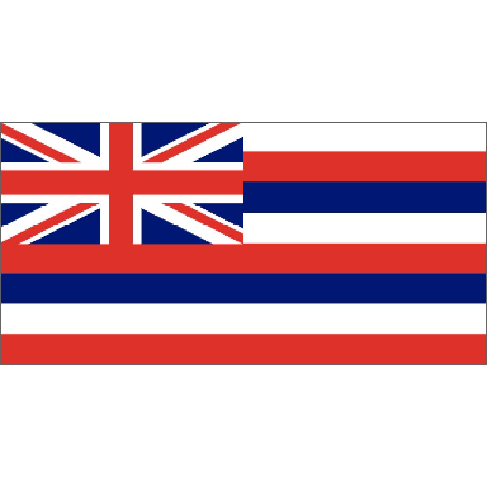 Hawaii Flag with Grommets 3ft x 5ft
