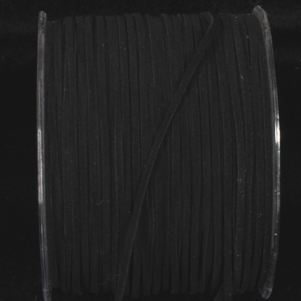 The Ribbon People Black Faux Leather Ribbon Cord 0.25" x 440 Yards