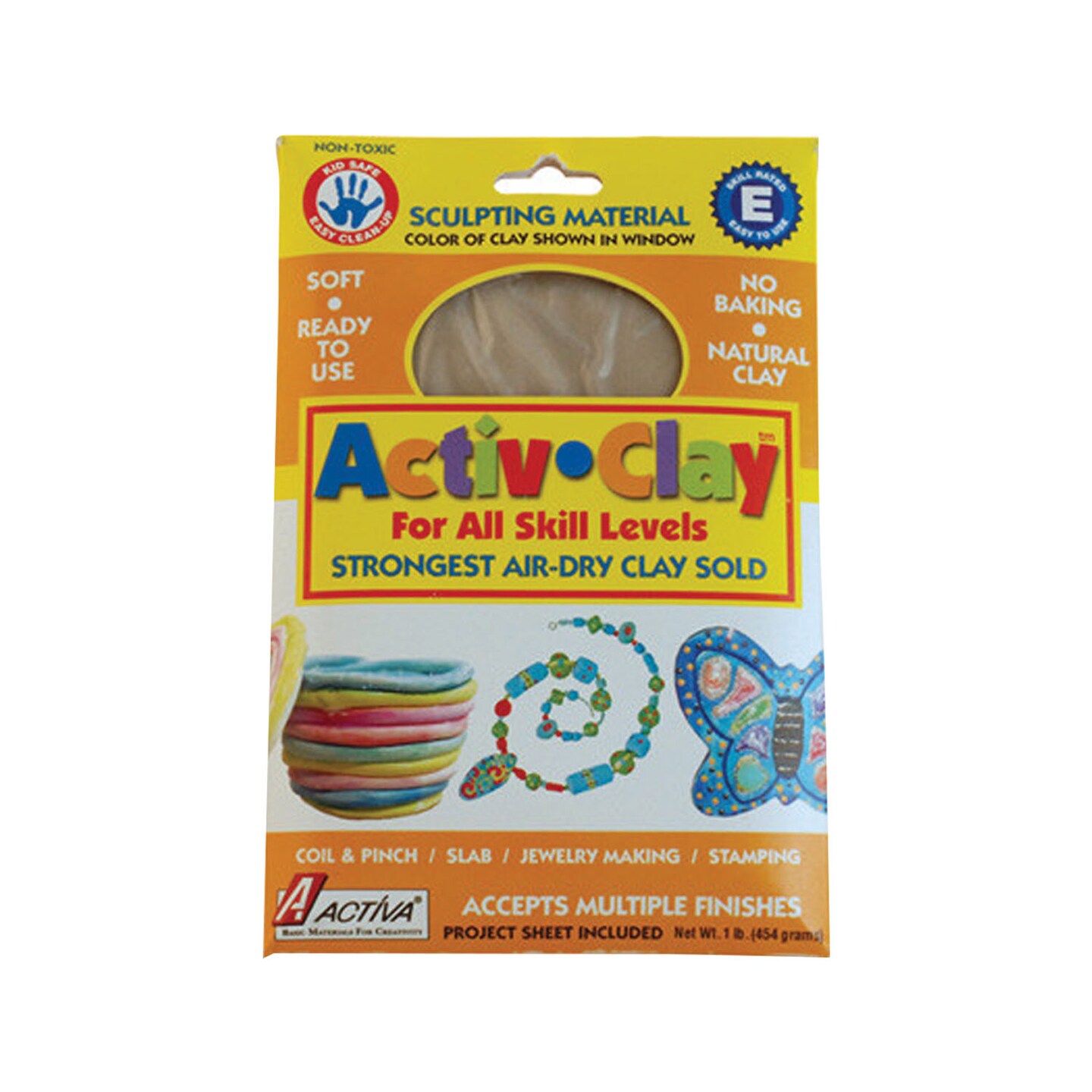 ACTIVA 1 lb. Package of White Activ Clay - Air Dry Clay