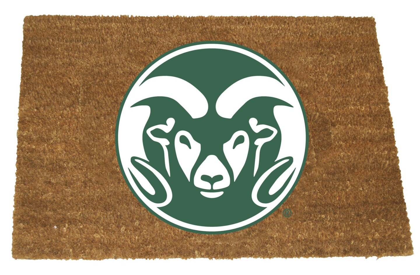 The Memory Company NCAA Colorado State Rams Logo Rectangular Coir Door Mat 29.5&#x22; x 19.5&#x22;