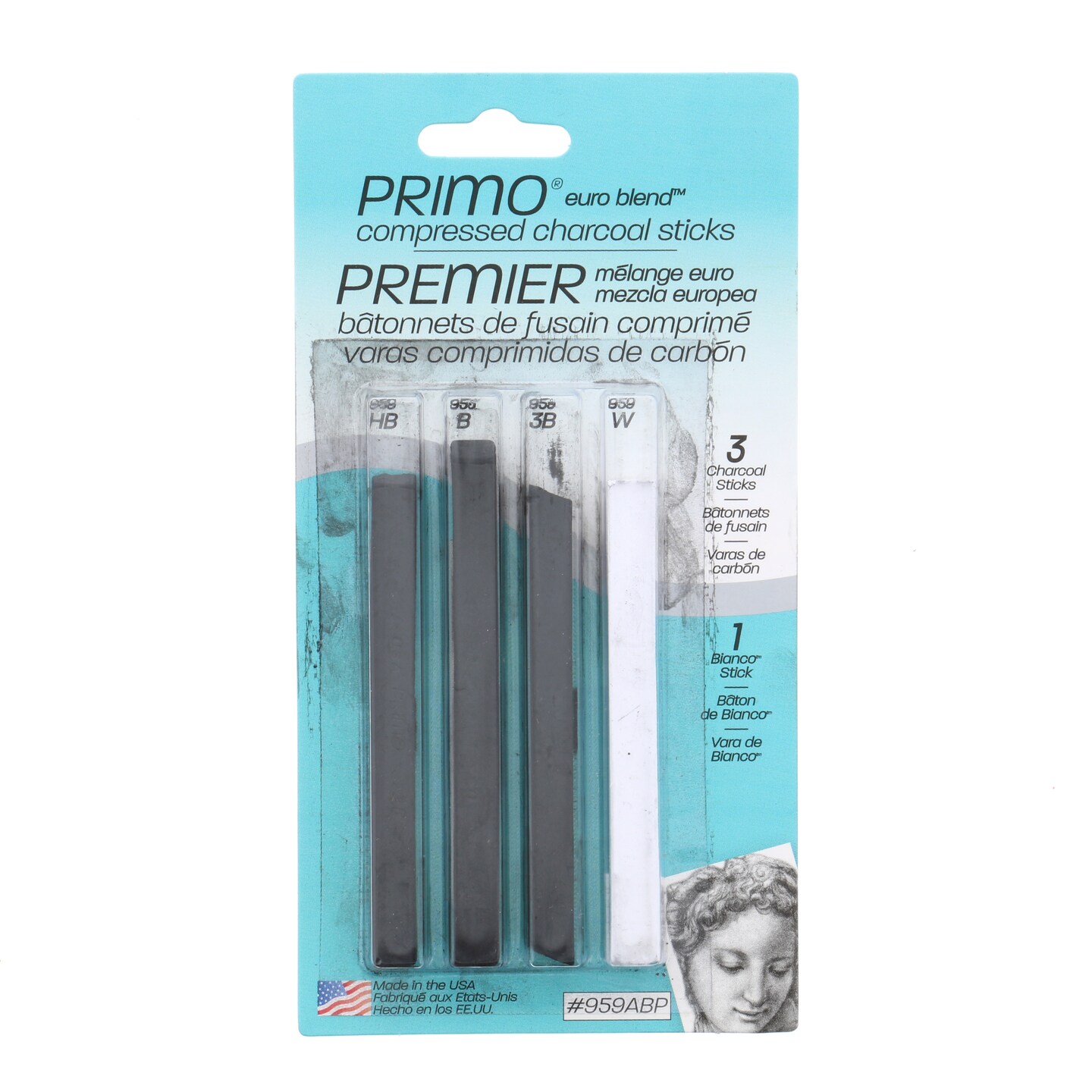 General Pencil PRIMO Euro Blend Charcoal Sticks