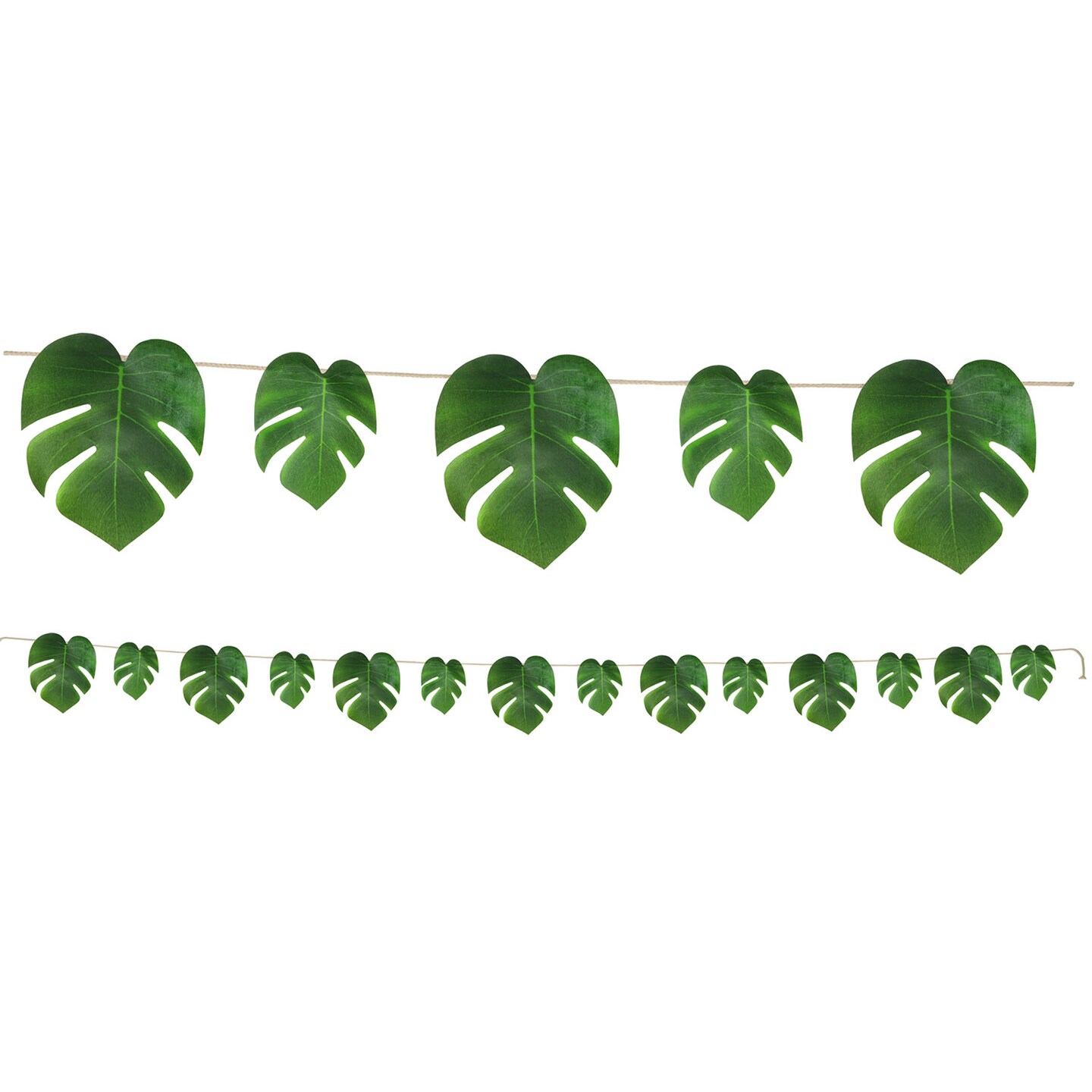 Party Central Club Pack of 12 Green Tropical Palm Leaf Wall Banners 9&#x27;