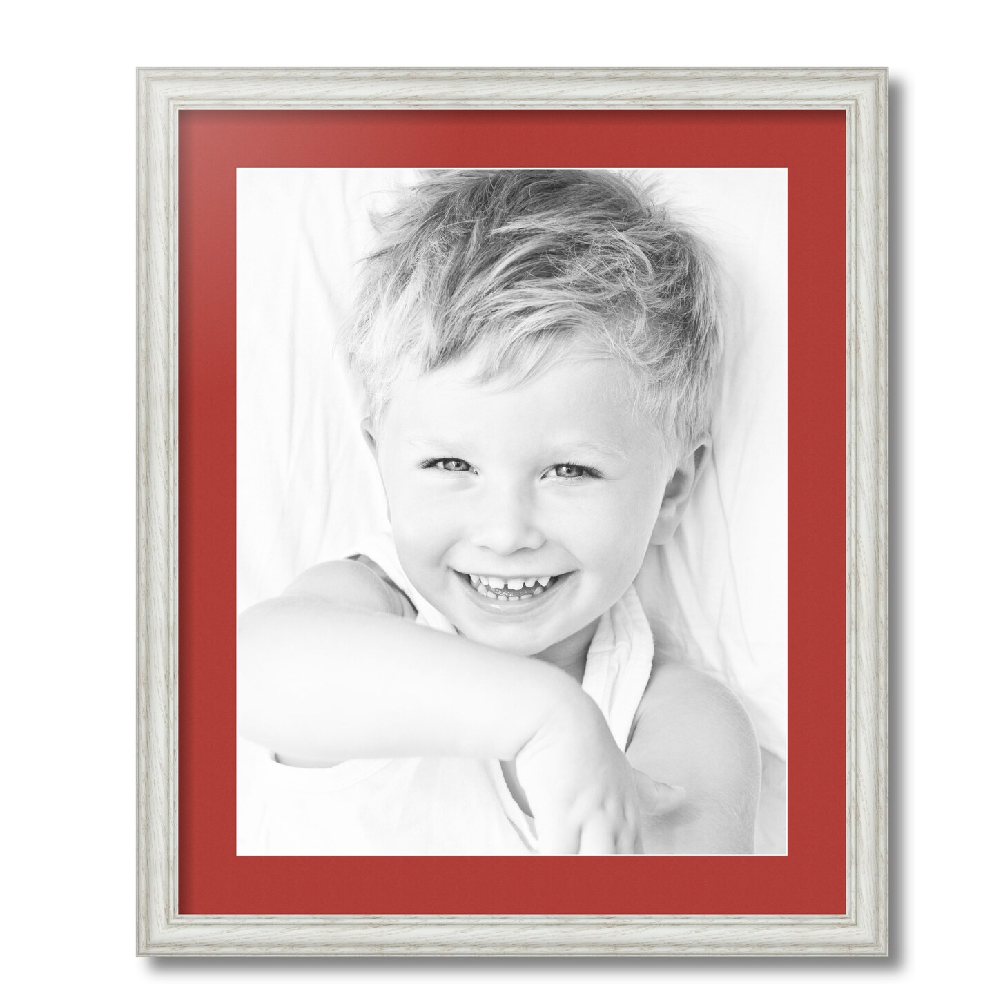 ArtToFrames 20x24" Matted Picture Frame with 16x20" Single Mat Photo Opening Framed in 1.25" White and 2" Mat (FWM-4098-20x24)