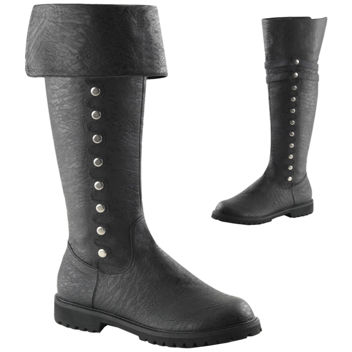 The Costume Center Black Gotham Men Adult Halloween Boots Costume Accessory - Small