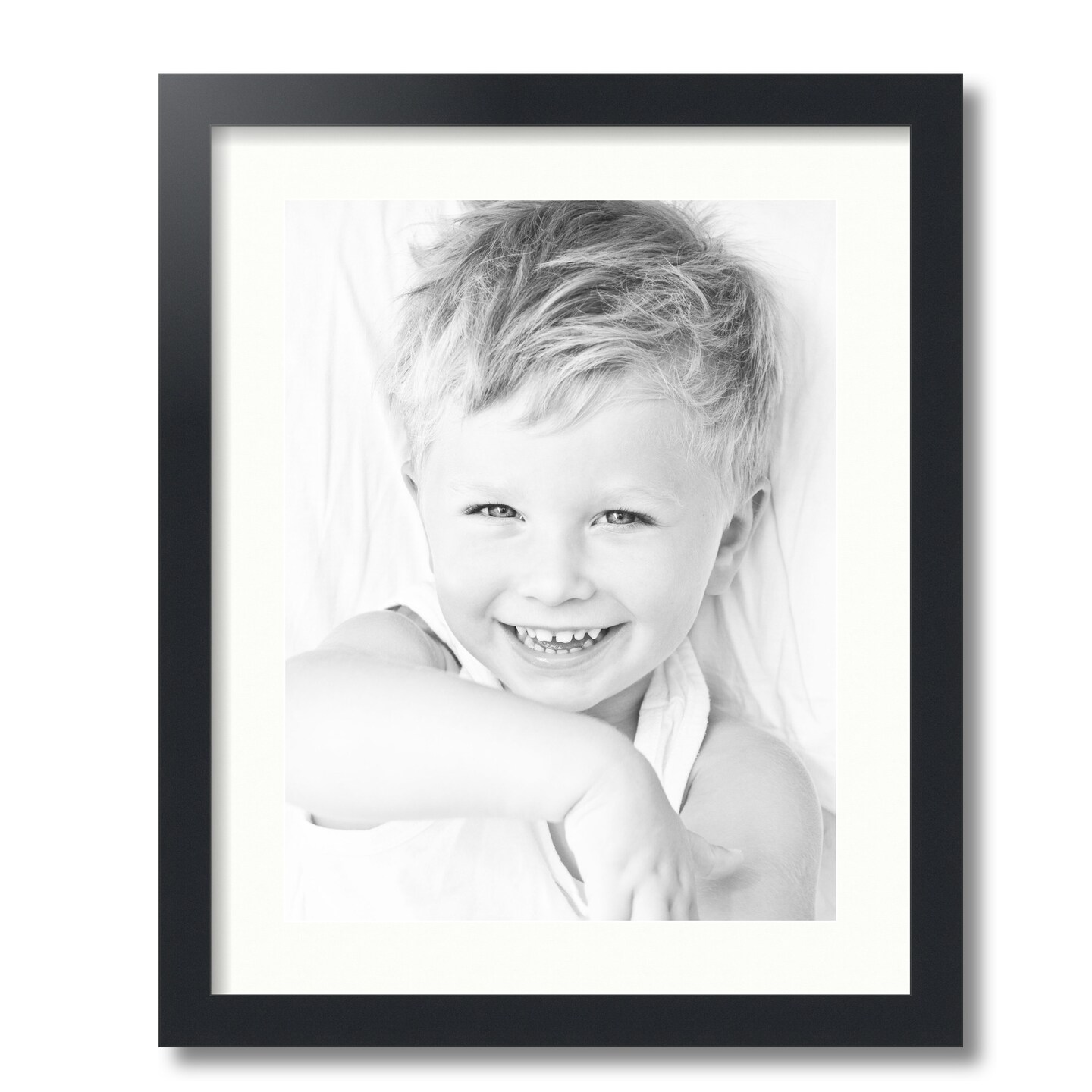 ArtToFrames 17x21" Matted Picture Frame with 13x17" Single Mat Photo Opening Framed in 1.25" Black and 2" Mat (FWM-3926-17x21)