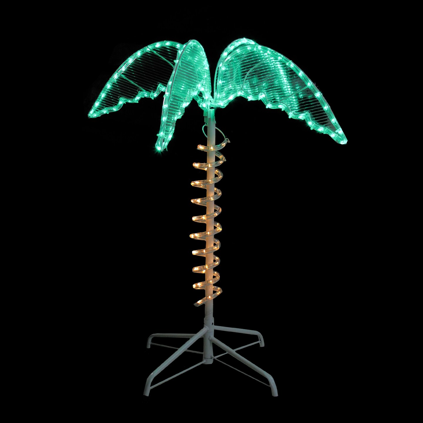 Northlight 2.5&#x27; Green and Tan LED Palm Tree Rope Light Outdoor Decoration