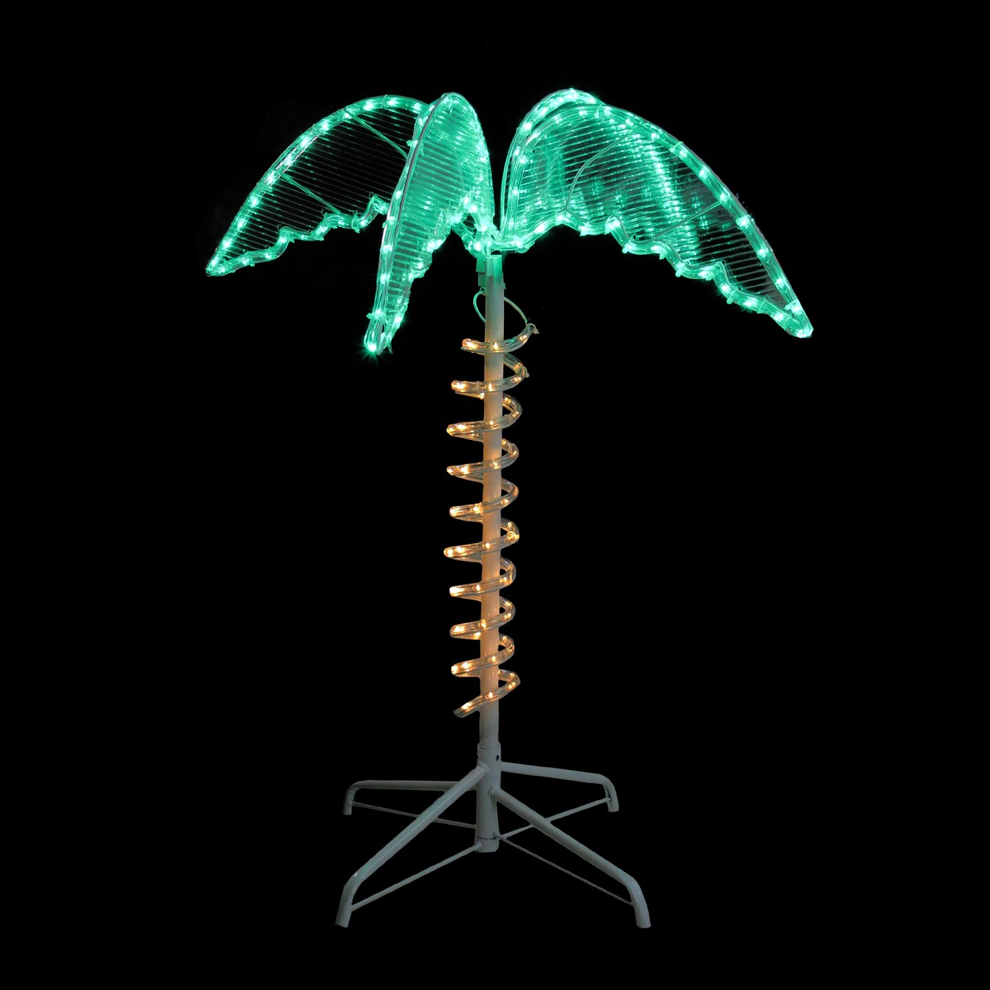 Northlight LED Palm Tree Rope Light Outdoor Decoration - 2.5' - Green and Clear Lights