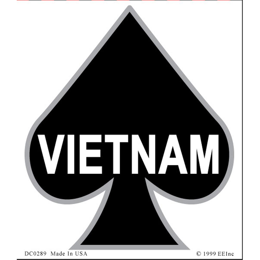 Vietnam Spade Sticker 3-1/4&#x22;