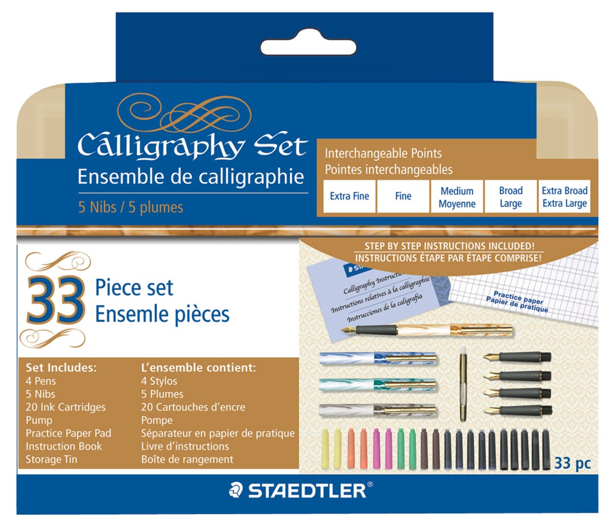Staedtler Deluxe 33-Piece Calligraphy Set