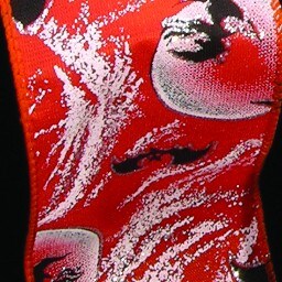 The Ribbon People Orange and Black Halloween Bats Printed Wired Craft Ribbon 2.5" x 40 Yards