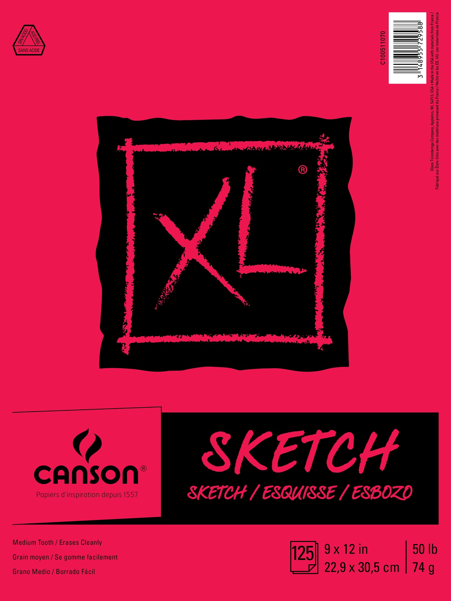 Canson - Biggie Jumbo Sketch Pad - 9&#x22; x 12&#x22;