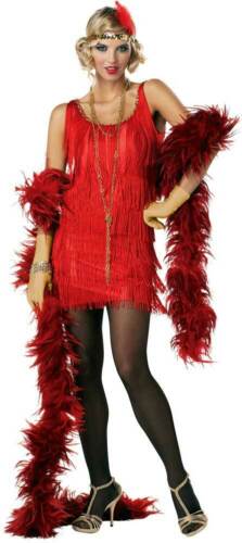 California Costumes Women's Red Flapper Hippie Halloween Costume - Large