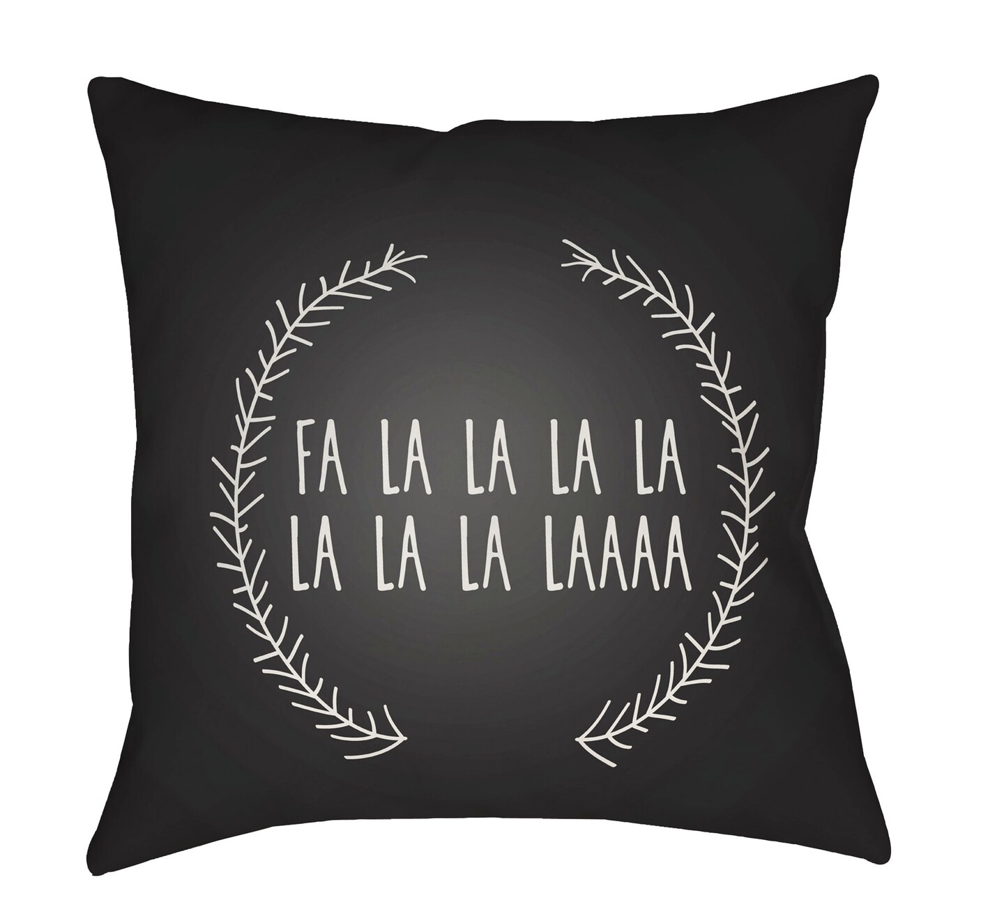 Tiwari Home 18&#x22; Black and White Carol Lyrics Printed Square Throw Pillow Cover