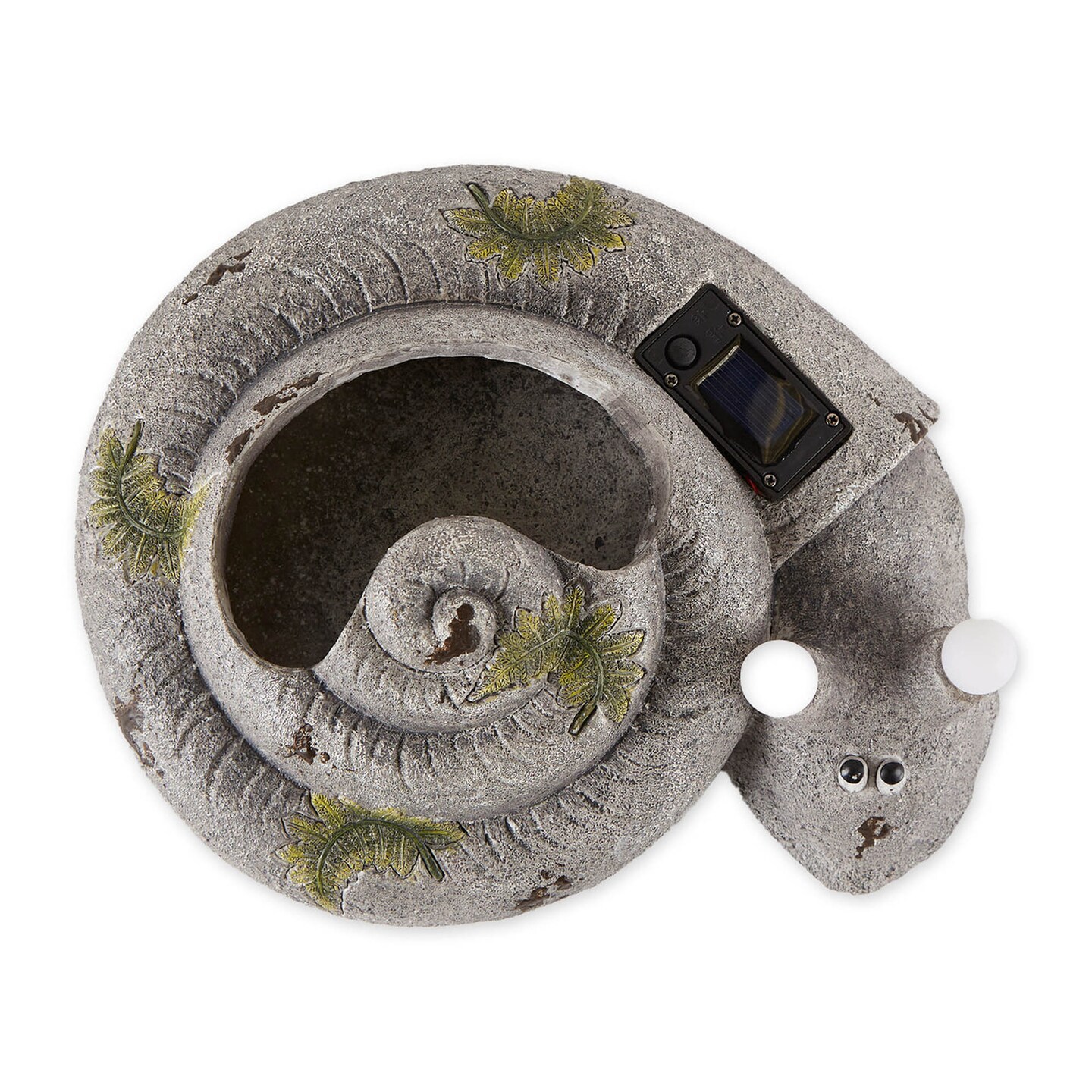 Accent Plus Home Decorative Snail Garden Planter with Solar Light-Up Tentacles