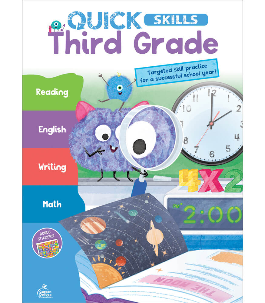 Carson Dellosa Quick Skills 3rd Grade Workbooks All Subjects Reading Writing Ela Math Third 2969