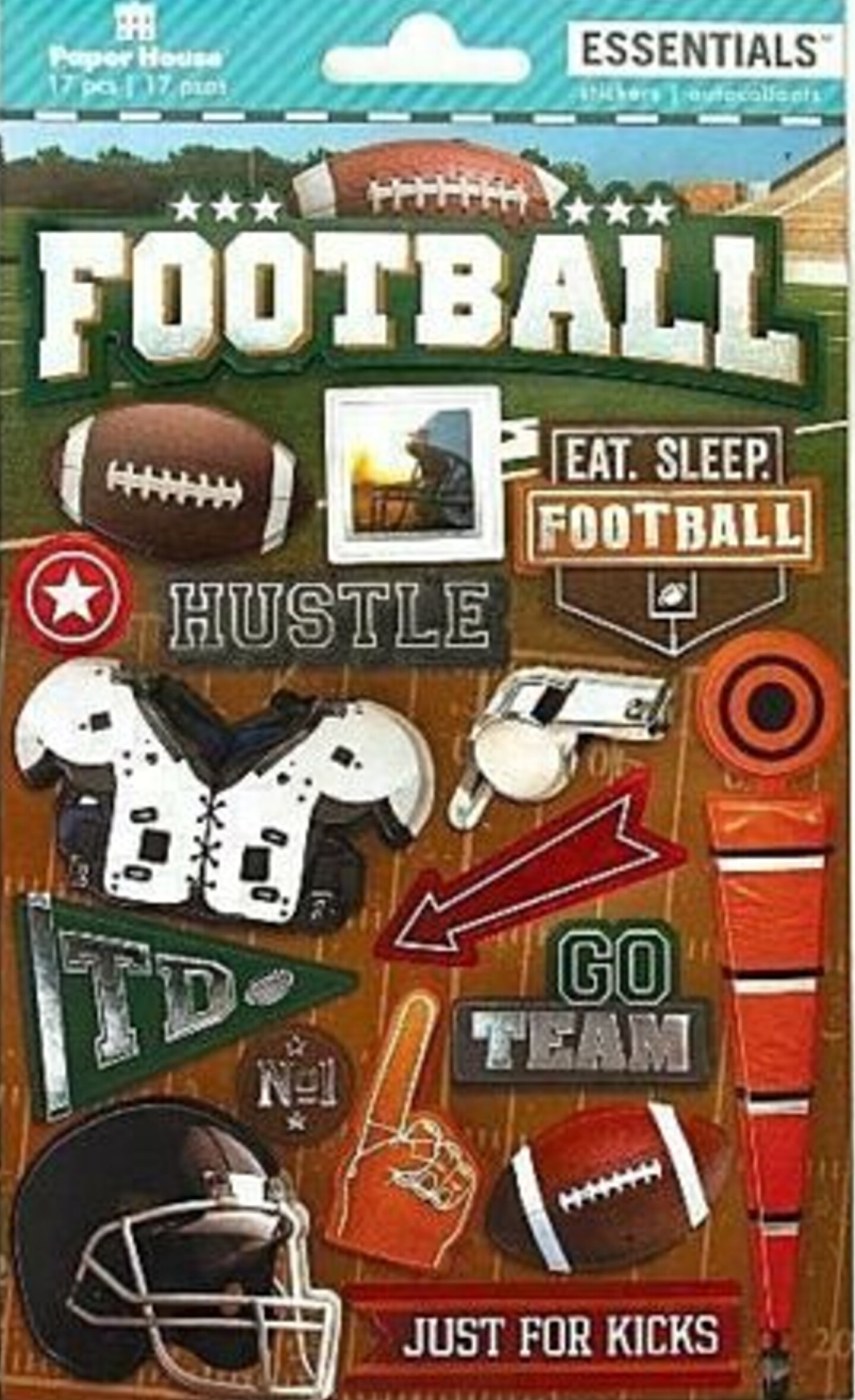 Paper House Football 3-D Essentials Dimensional Stickers | Michaels