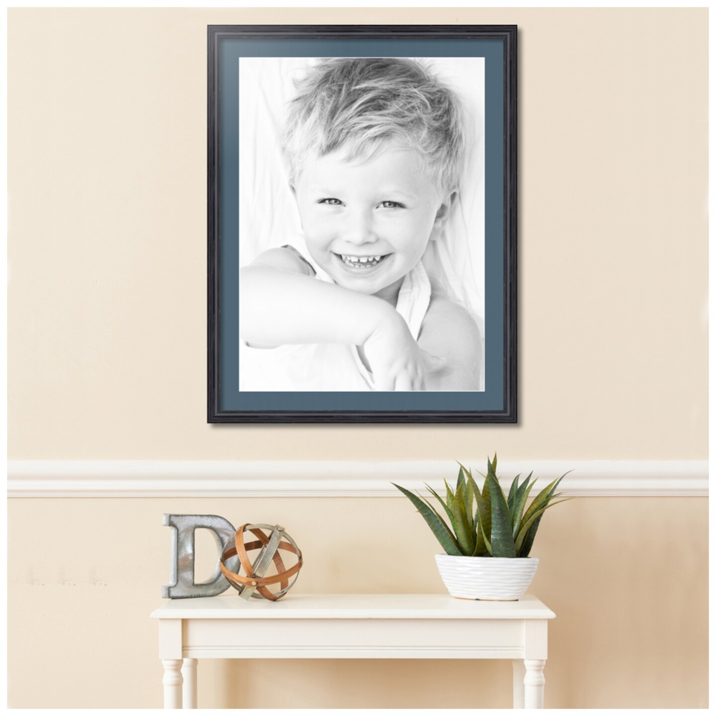 ArtToFrames 26x34&#x22; Matted Picture Frame with 22x30&#x22; Single Mat Photo Opening Framed in 1.25&#x22; Black and 2&#x22; Mat (FWM-4083-26x34)