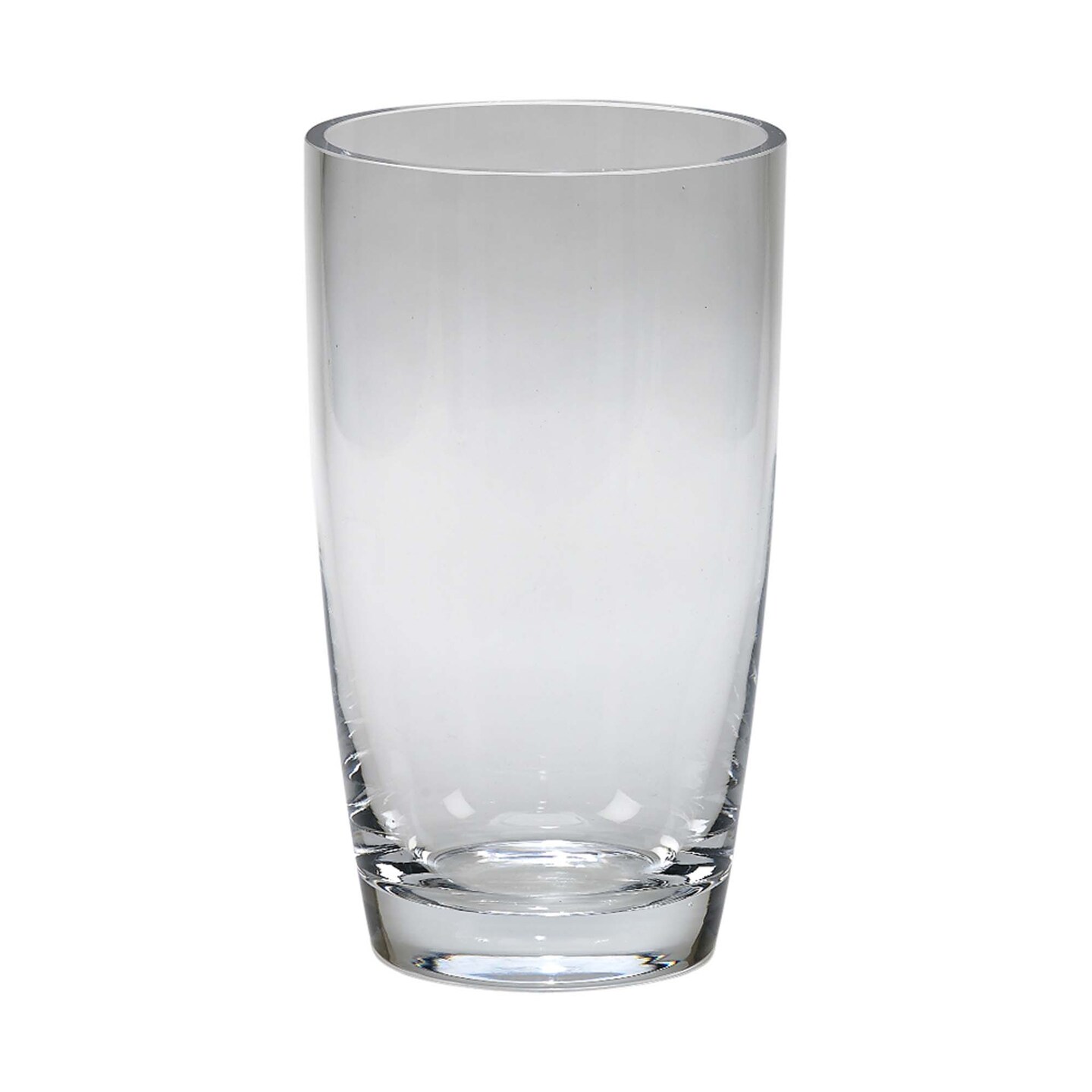 Contemporary Home Living 9.75&#x22; Optic Crystal Lead-Free Contemporary Simon Vase