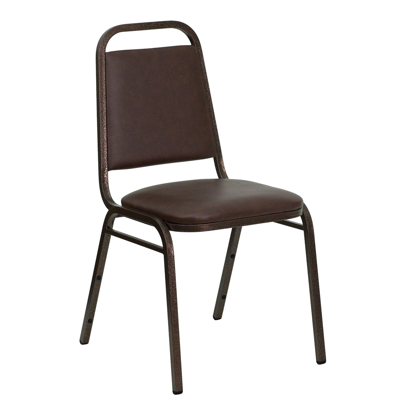 Flash Furniture 34" Brown Trapezoidal Back Stacking Banquet Chair