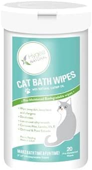 Hygea Natural Cat Bath Wipes - 20 Count