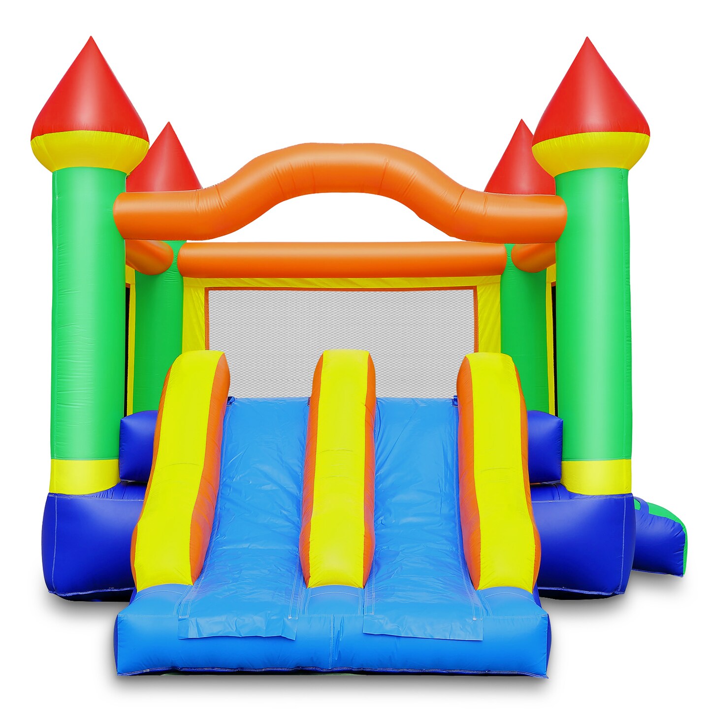 Cloud 9 Commercial Grade Mega Double Slide Castle Bounce House with Blower - 100% PVC 22&#x27; x 15&#x27; Inflatable Bouncer