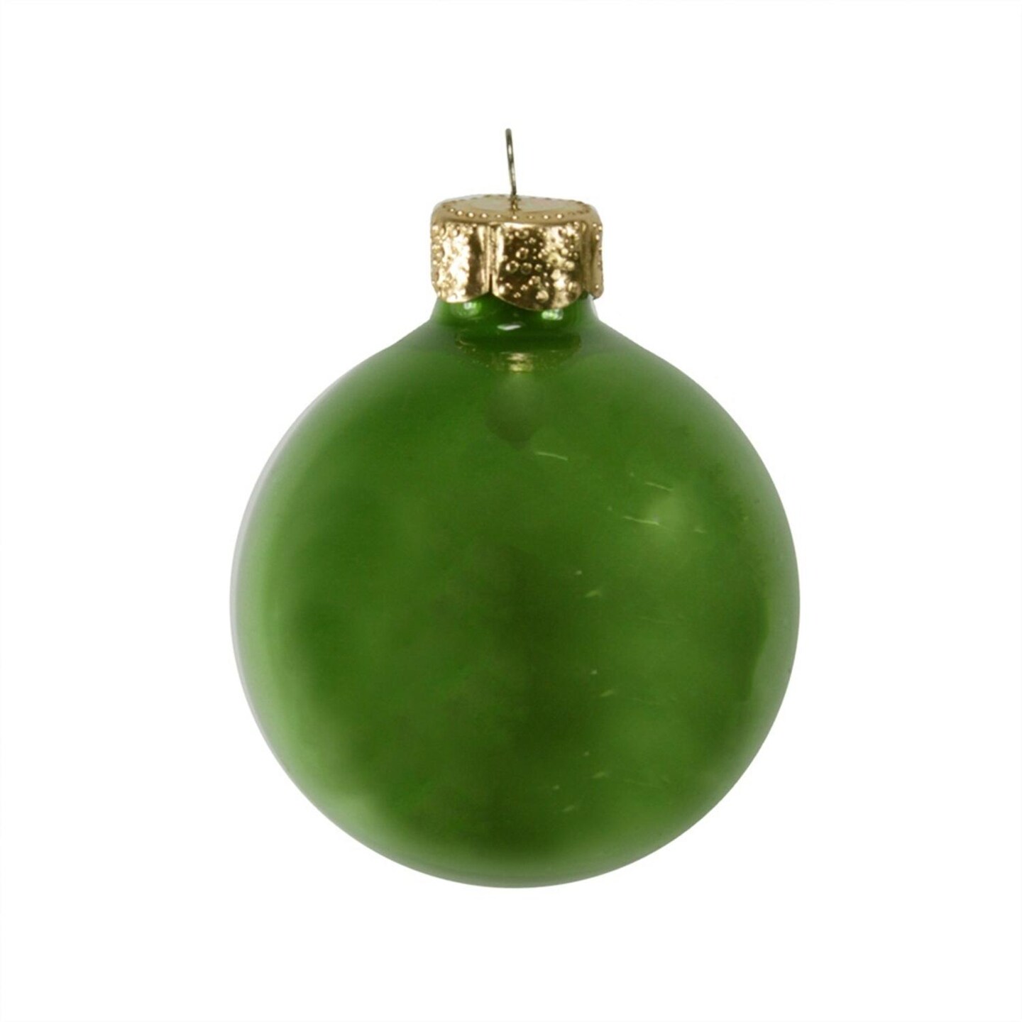 Whitehurst 12ct Green Pearl Christmas Glass Ball Ornaments 2.75&#x22; (70mm)