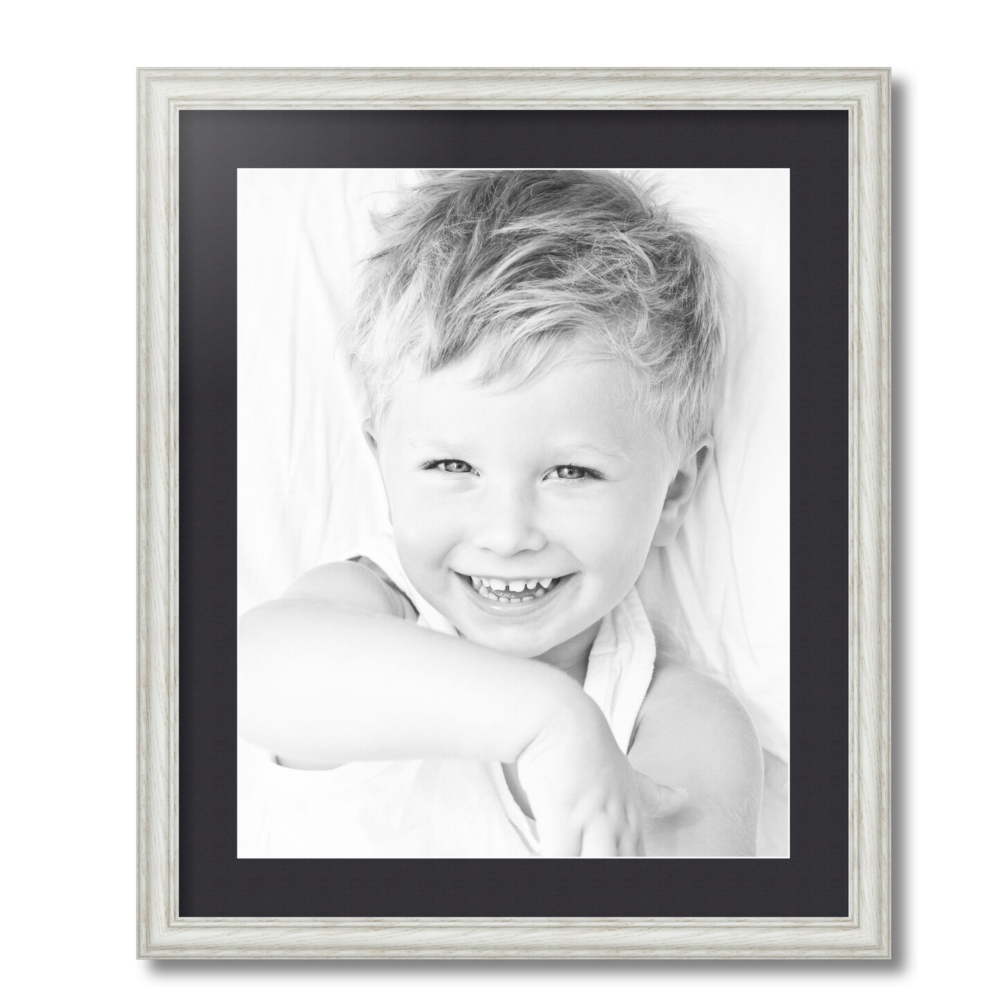 ArtToFrames 20x24" Matted Picture Frame with 16x20" Single Mat Photo Opening Framed in 1.25" White and 2" Mat (FWM-4098-20x24)