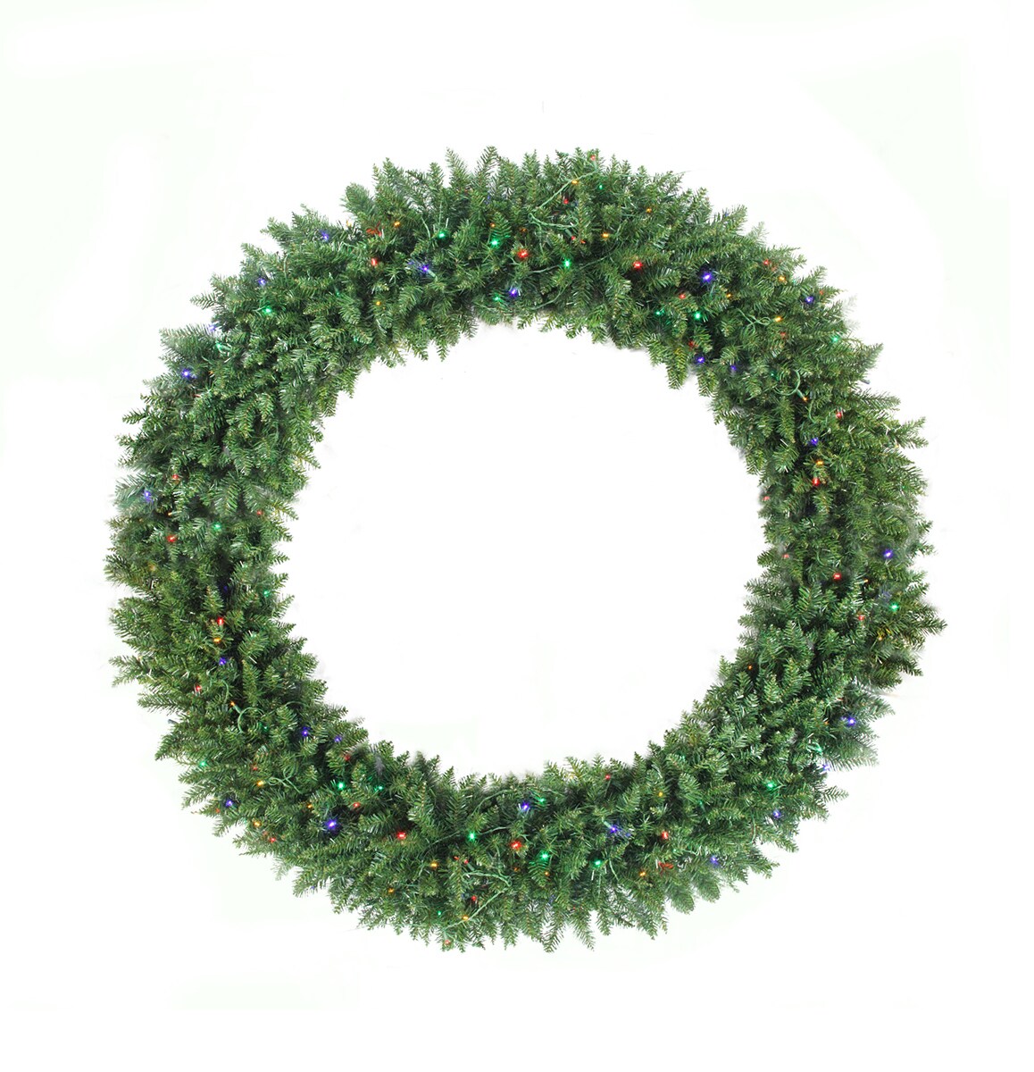 Northlight Pre-Lit Buffalo Fir Commercial Artificial Christmas Wreath - 6' - Multi LED Lights