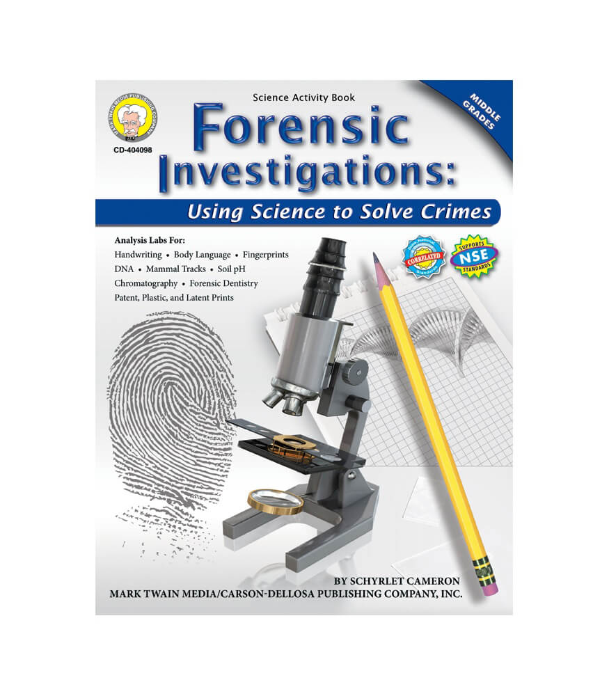 Mark Twain Forensic Investigations Workbook, Using Science to Solve High Crimes Middle School Books, Critical Thinking for Kids, DNA and Handwriting Analysis Labs, Classroom or Homeschool Curriculum
