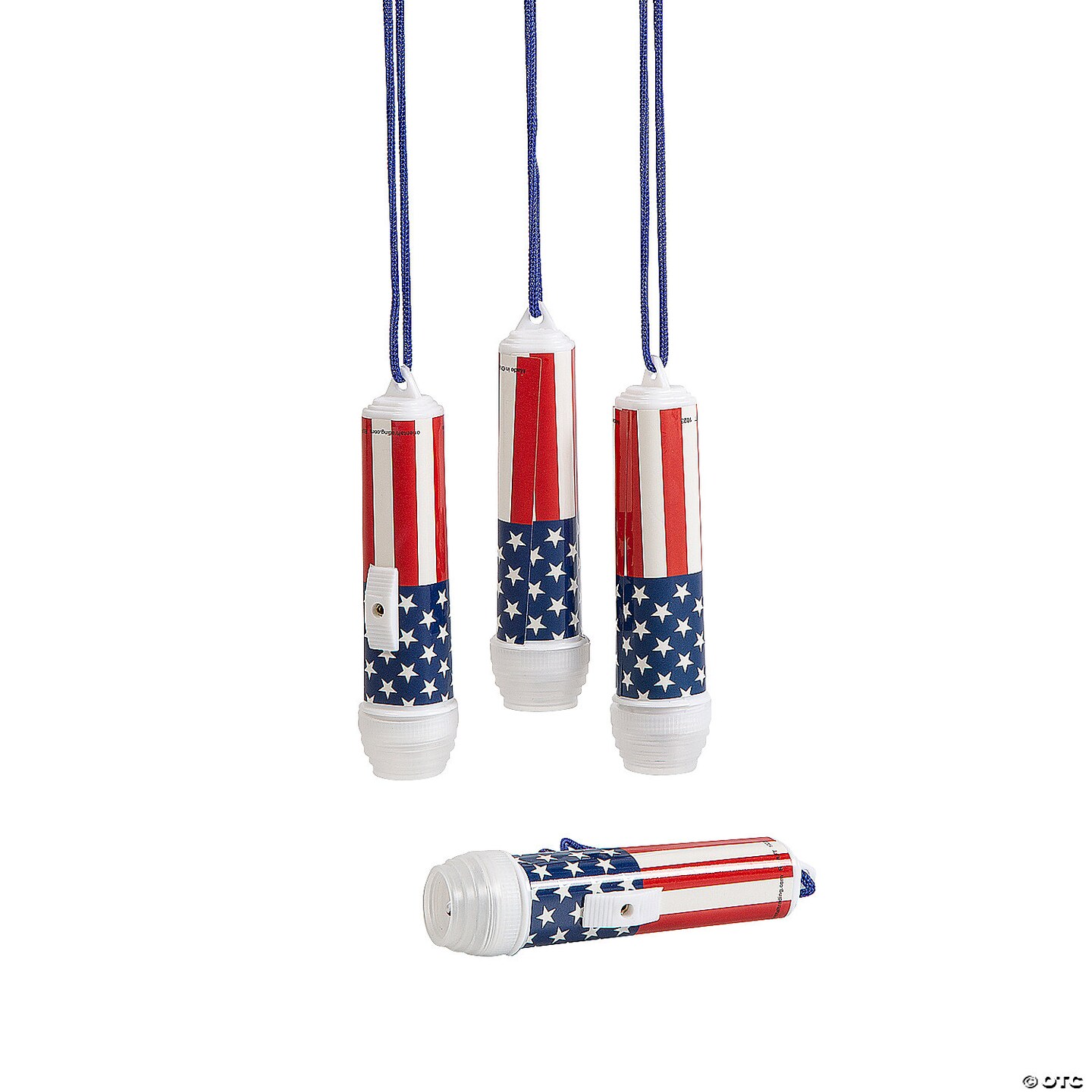 Mini Patriotic Flashlights on a Rope - 12 Pc.