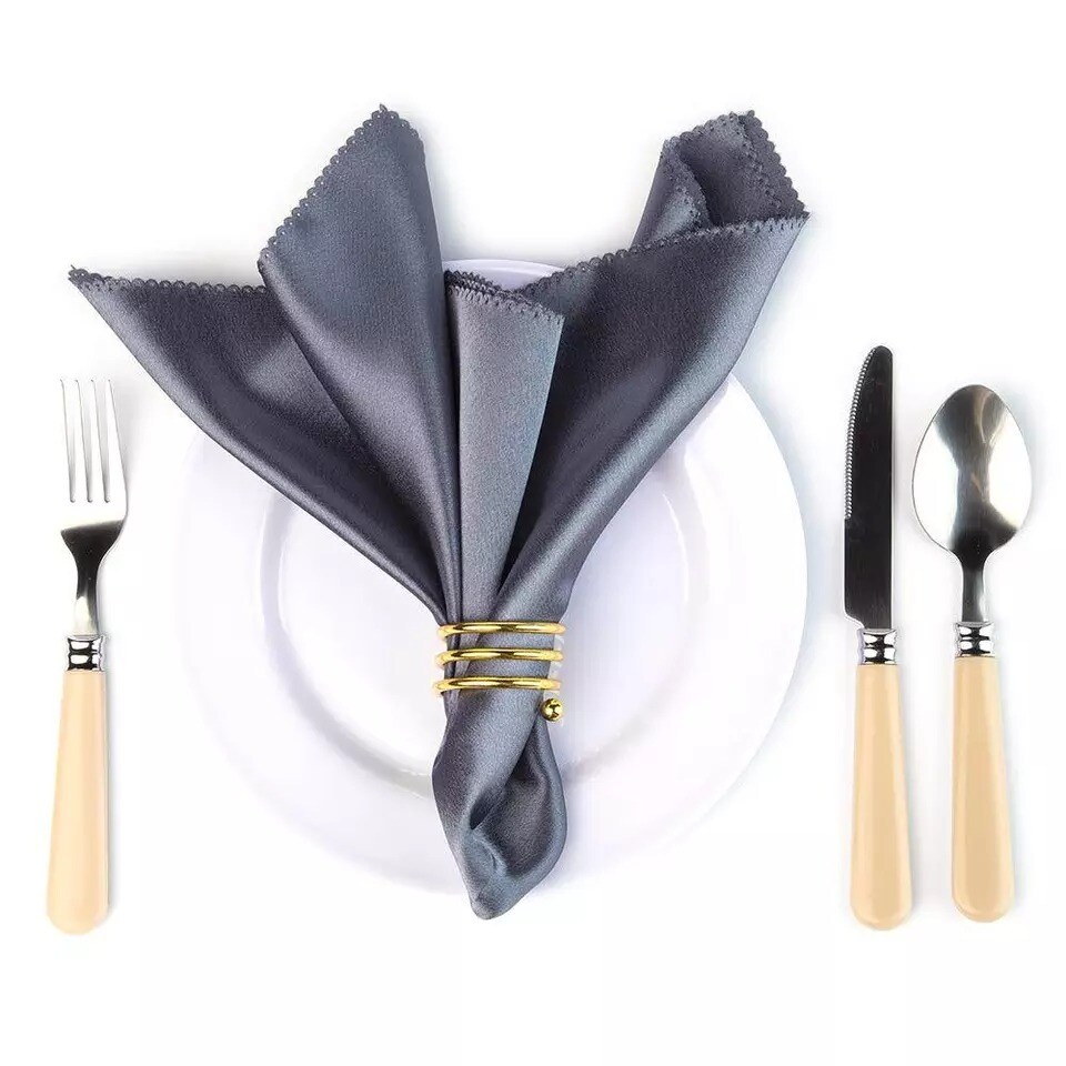 6-Pieces Gold Round Napkin Rings