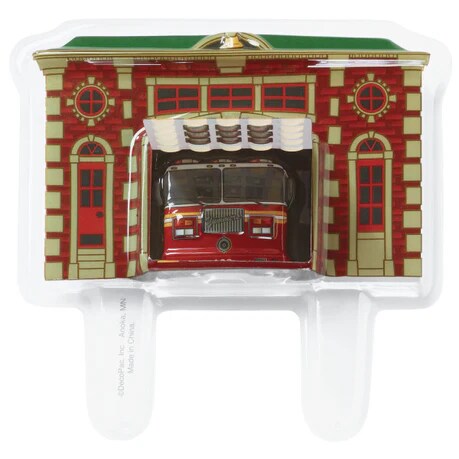 Fire Truck &#x26; Station Cake Decorating Kit