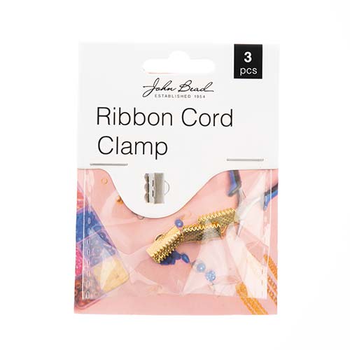 John Bead Must Have Findings 13mm Ribbon Cord Clamps, 3pcs