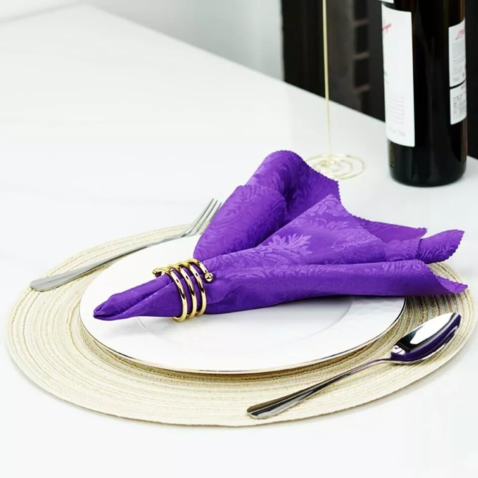 6-Pieces Gold Round Napkin Rings
