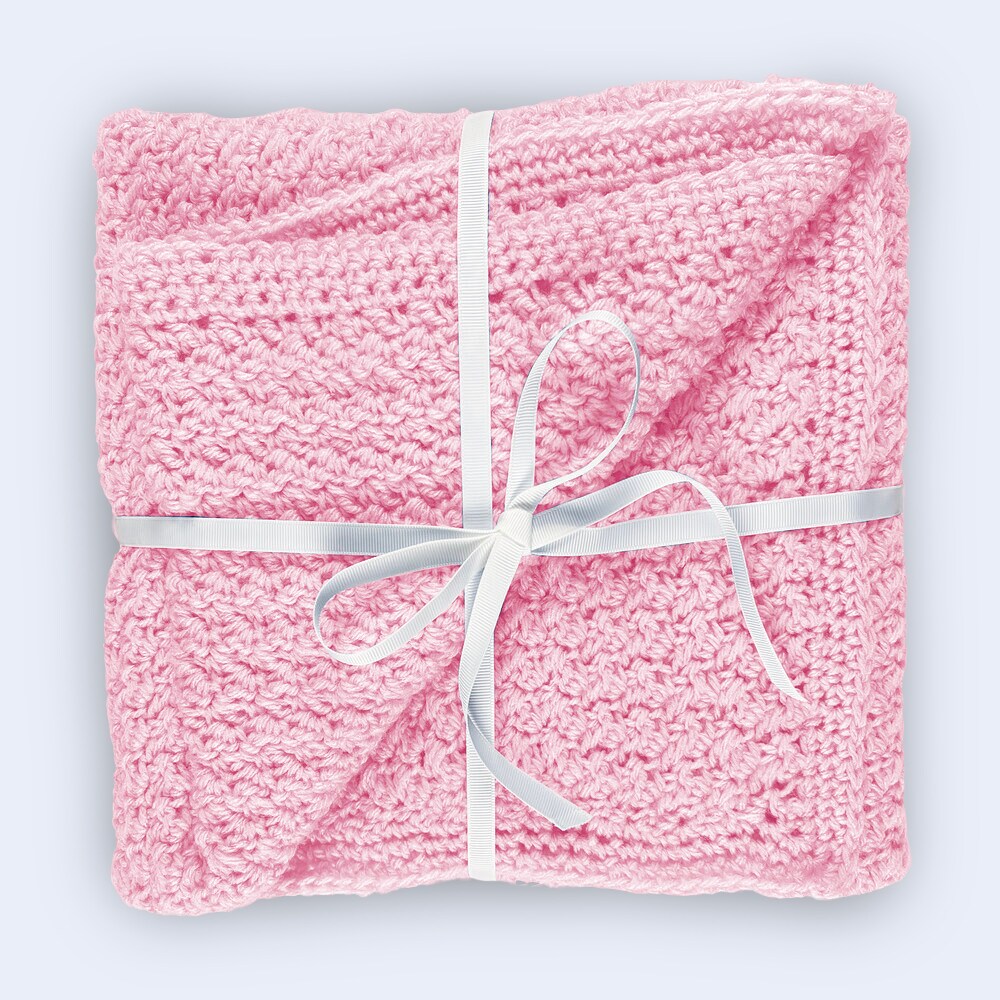 Crocheted Receiving Blanket Pink MakerPlace by Michaels