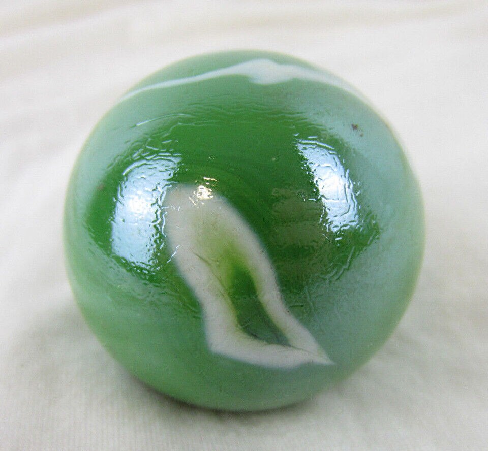 Toe Breaker 50mm (2&#x22;) FUNGUS Green Marbles glass ball HUGE Swirl