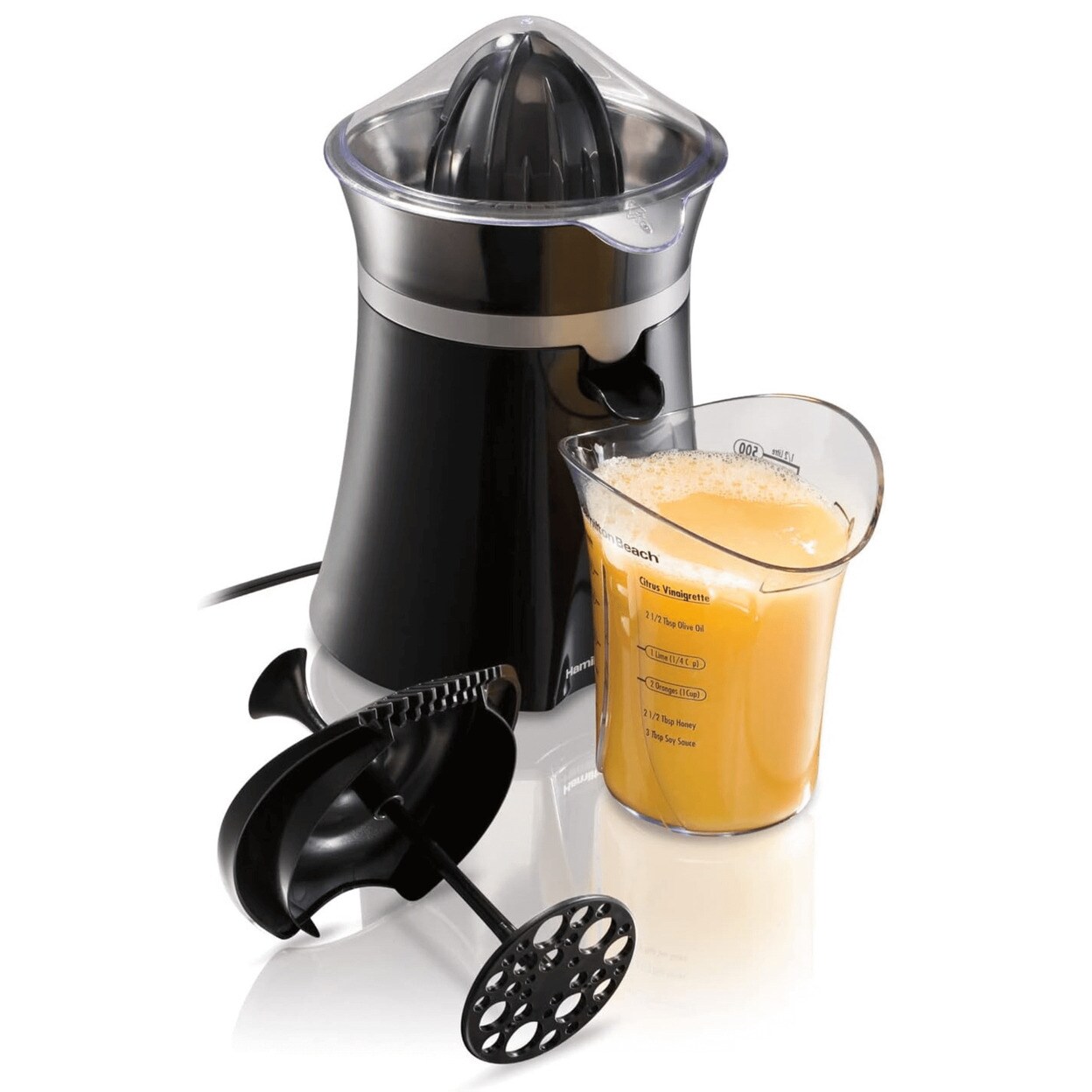 Hamilton Beach 2-Cup Citrus Juicer With Cup And Straining Lid