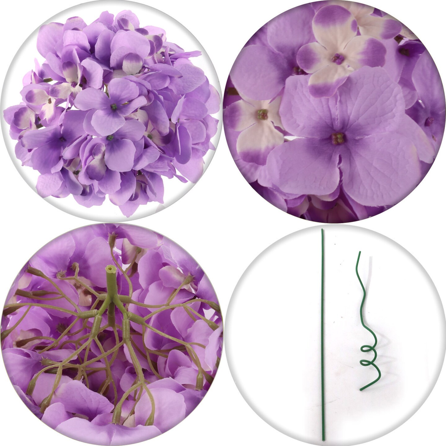 10-Pack: Lavender Hydrangea Picks, 10" Long, 7" Wide by Floral Home®