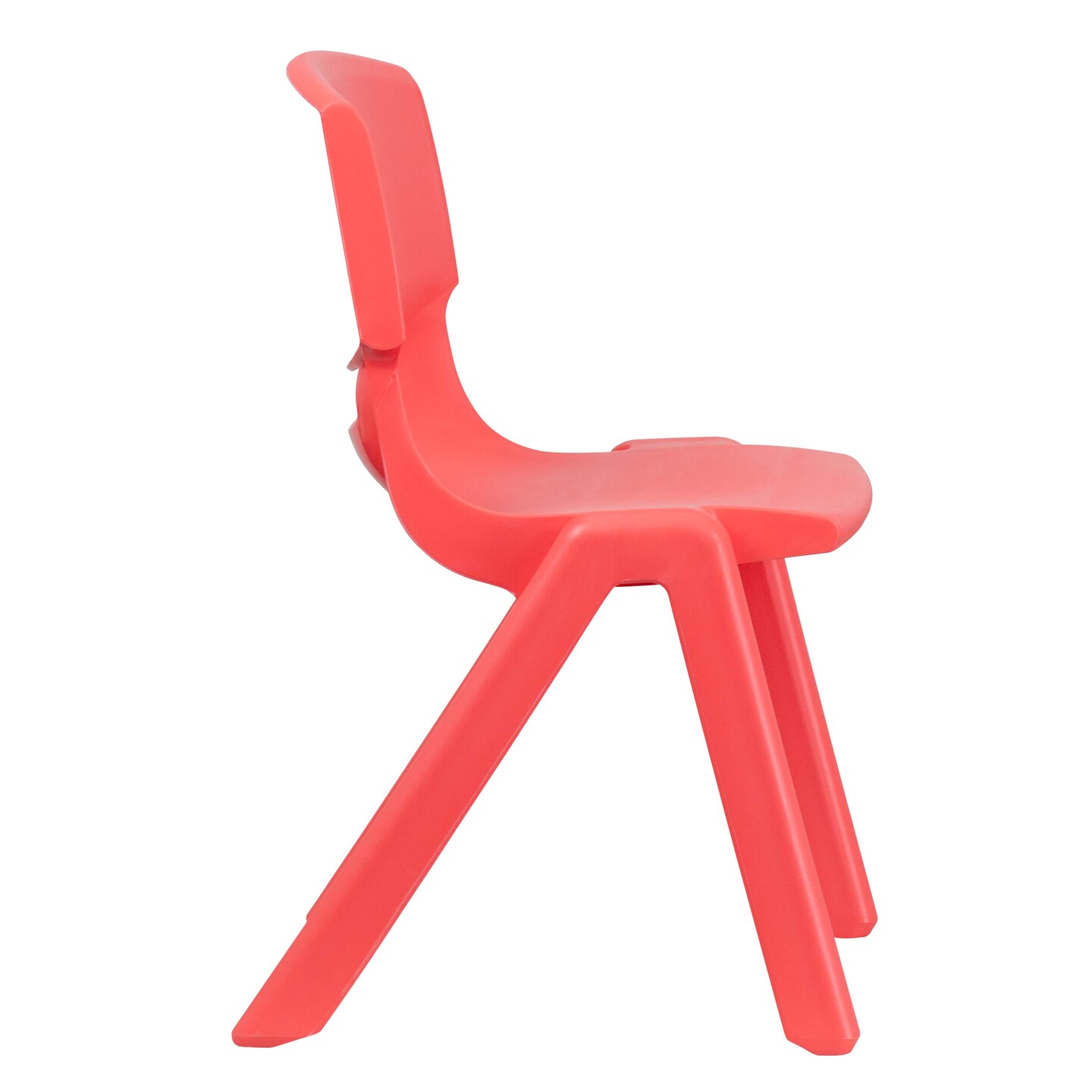 Emma and Oliver 4 Pack Plastic Stack School Chair with 15.5&#x22;H Seat, 3rd-7th School Chair