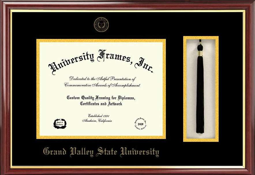 Grand Valley State University 10w x 8h Tassel Box and Diploma Frame