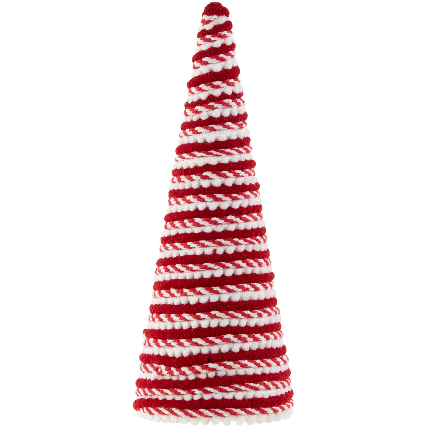 Northlight Candy Cane Swirled Christmas Cone Tree - 10.5&#x22; - Red and White