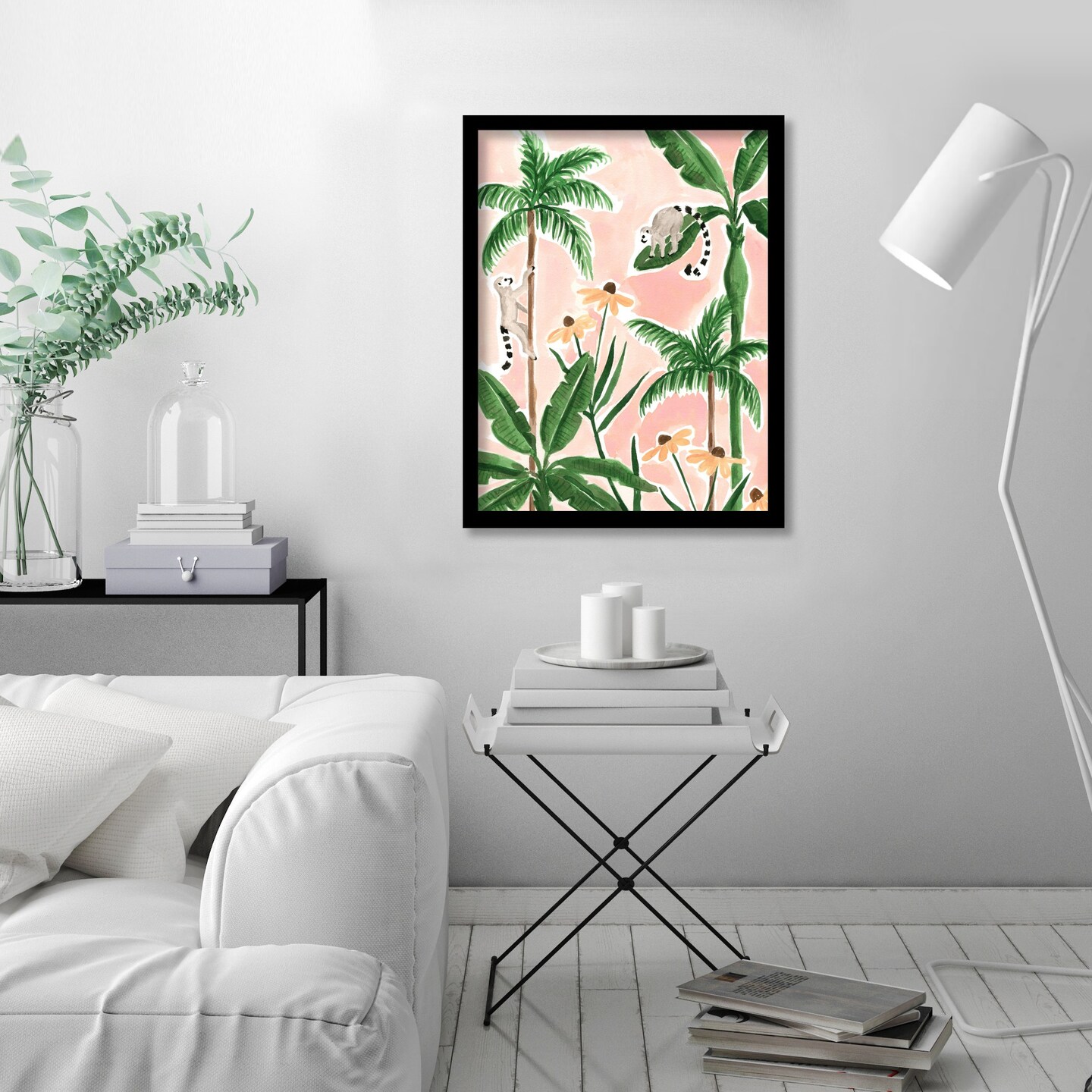 Leaping Lemurs by Sabina Fenn Frame  - Americanflat