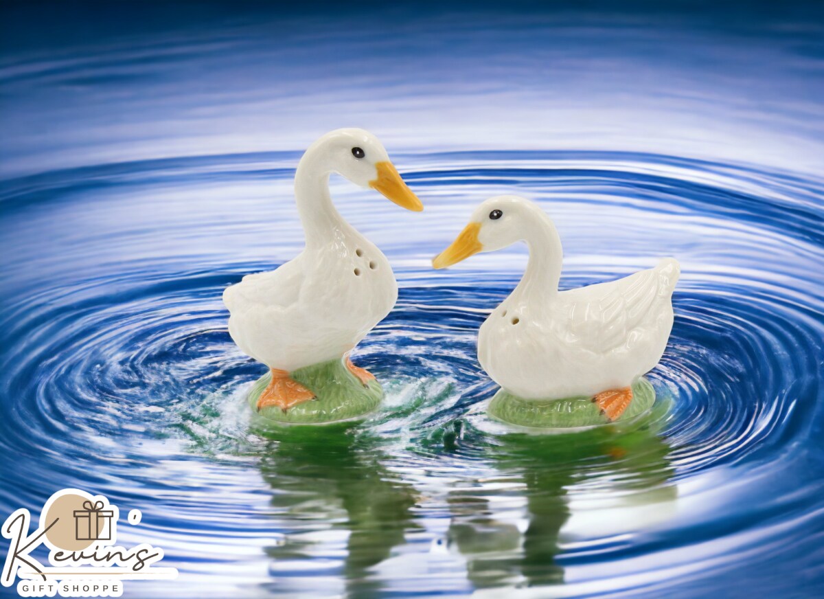 Hand Painted Ceramic Duck Salt And Pepper Shakers, Home D&#xE9;cor, Gift for Her, Gift for Mom, Kitchen D&#xE9;cor, Farmhouse D&#xE9;cor