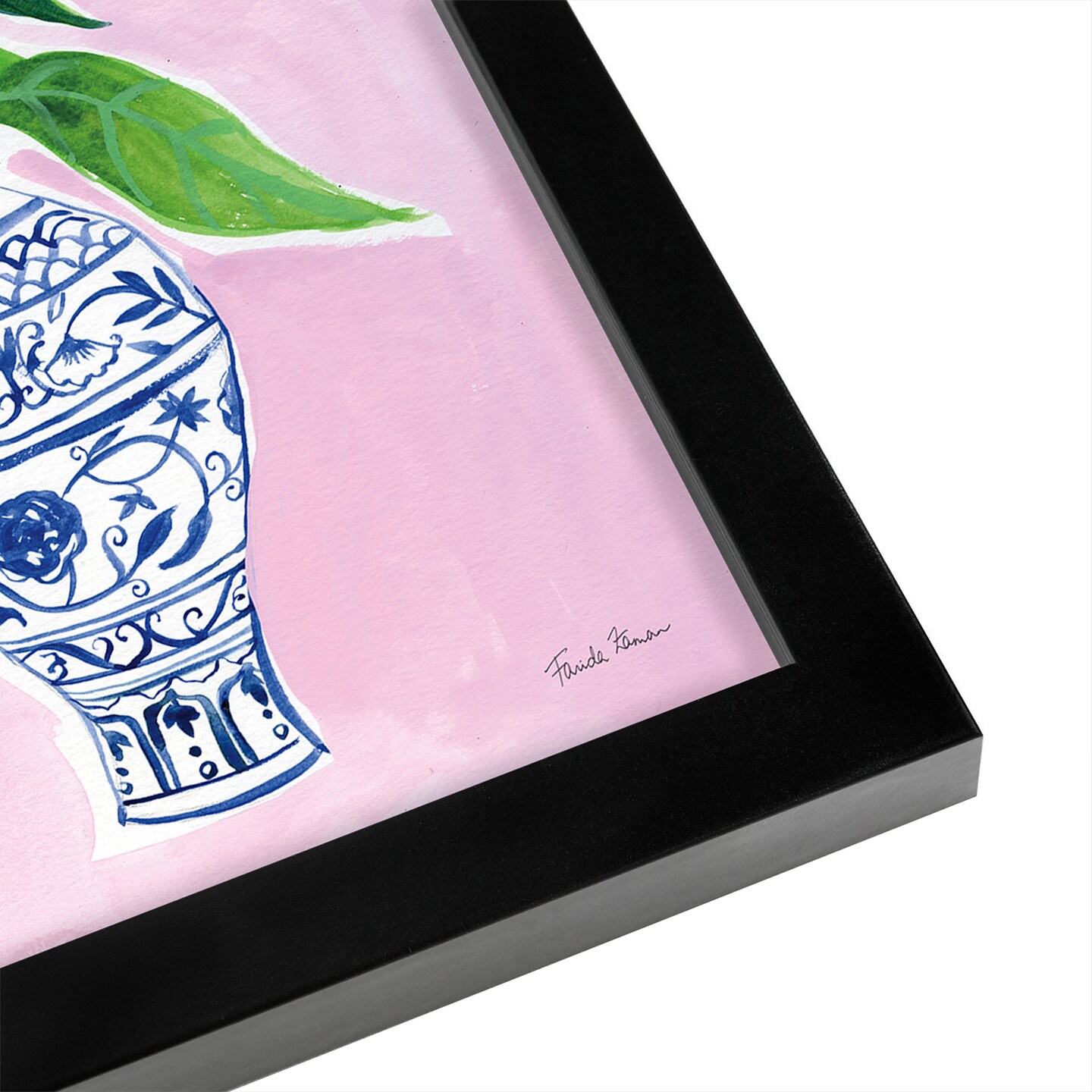 Elegant Chinoiserie I by Farida Zaman Black Framed Print 8x10 - Americanflat